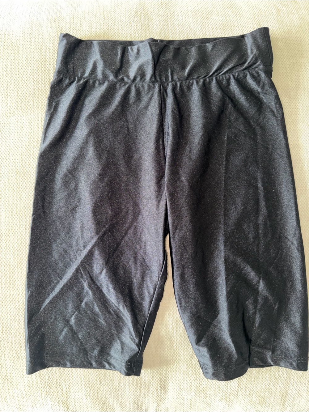 Women  Black Athletic Bike Shorts - High Waist Comfort